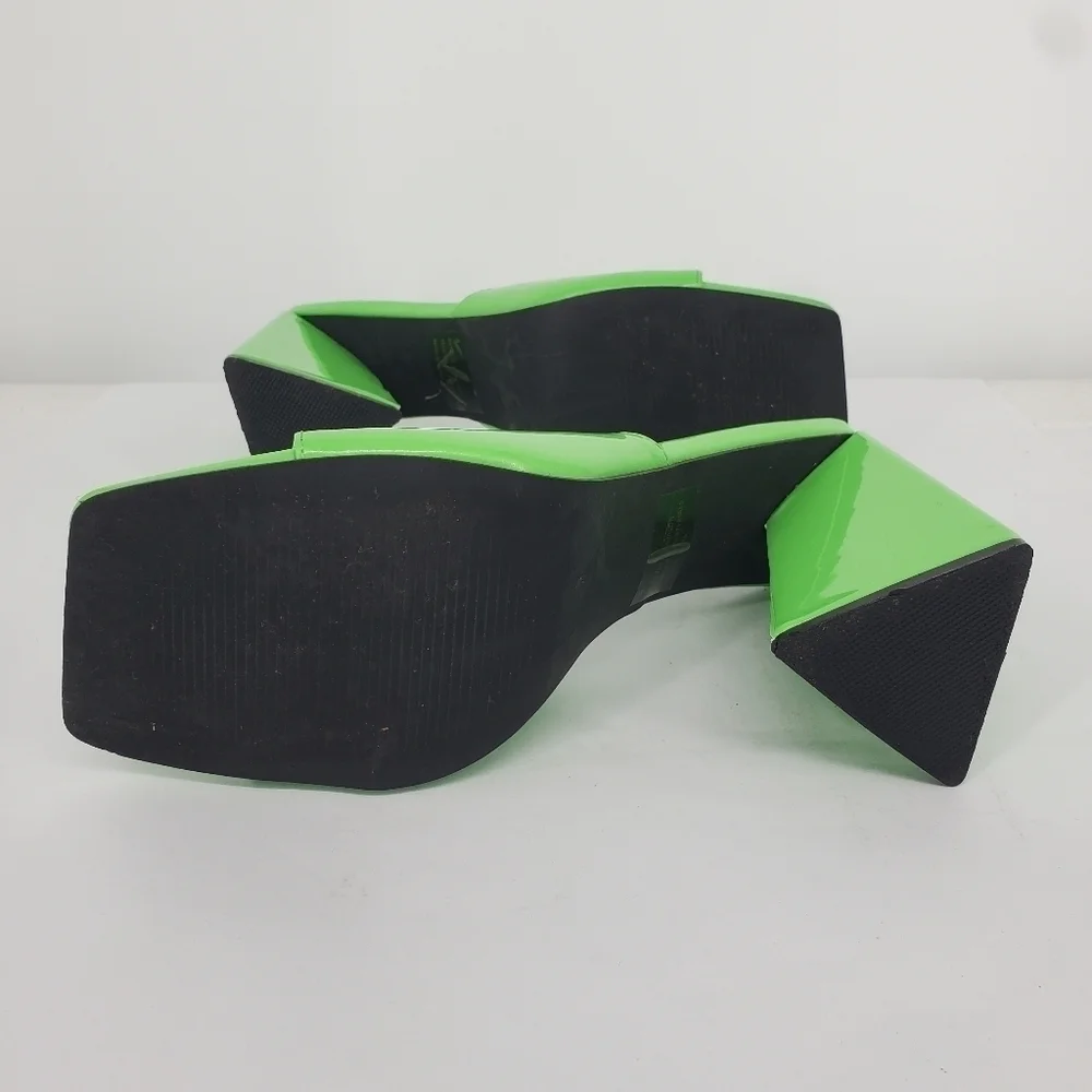EGO Avalon Heels Women 8 Shoes Patent Leather Green
